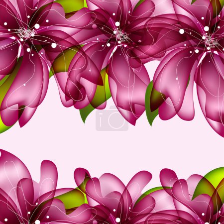 Illustration for Vector illustration of flowers pattern - Royalty Free Image