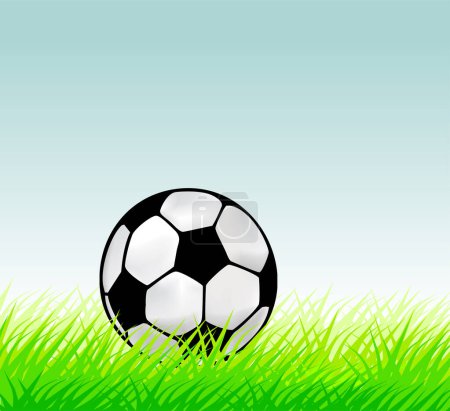 Téléchargez les illustrations : Illustration d'un ballon de football avec un ballon de football - en licence libre de droit