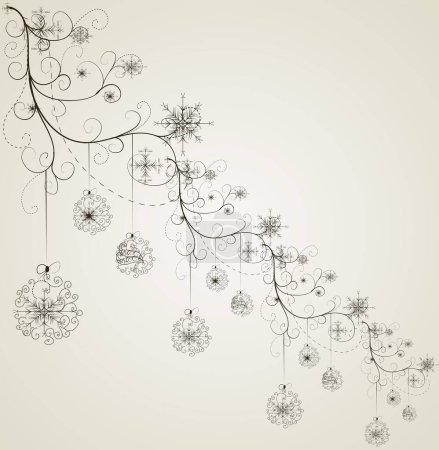 Ilustración de Tarjeta de Navidad con árbol de Navidad - Imagen libre de derechos
