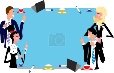 Illustration for Business team at table - Royalty Free Image