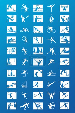 Illustration for Sport icons set. vector illustration - Royalty Free Image