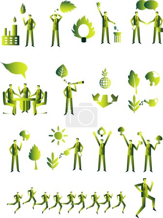 Illustration for Set of green ecology icons - Royalty Free Image