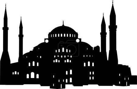 Illustration for Istanbul, turkey, black icon vector - Royalty Free Image