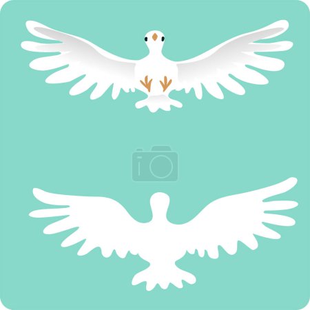 Illustration for Dove with flying wings - Royalty Free Image