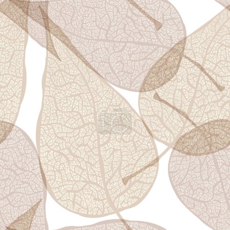 Illustration for Vector background with autumn leaves - Royalty Free Image