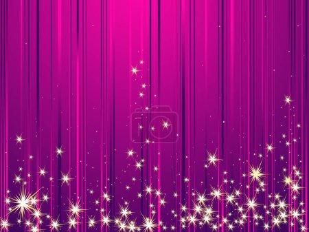 Illustration for Abstract background with glowing stars - Royalty Free Image