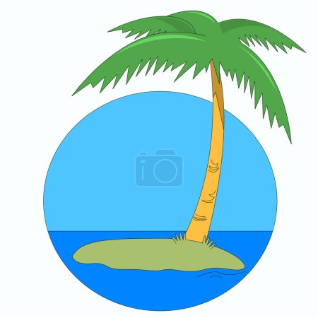 Illustration for Palm tree, vector illustration - Royalty Free Image