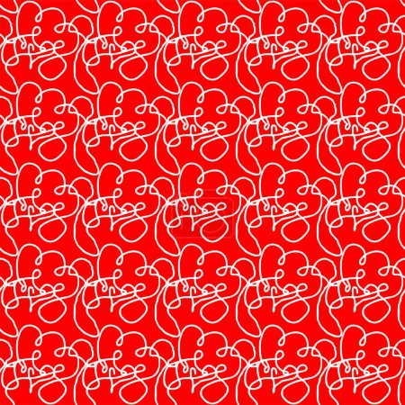 Illustration for Red love seamless pattern - Royalty Free Image