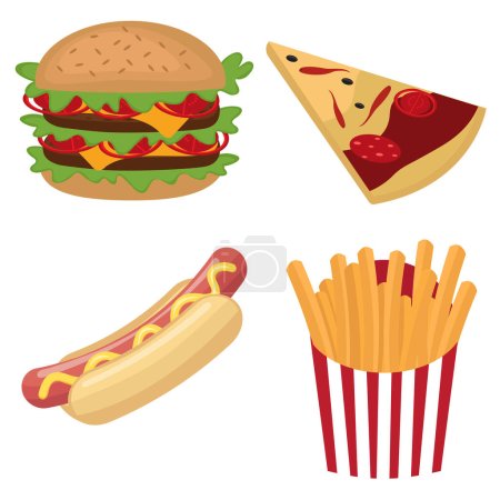 Illustration for Vector design of food and drink icon. set of food and black stock symbol for web. - Royalty Free Image