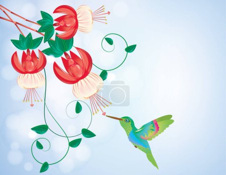 Téléchargez les illustrations : Illustration vectorielle d'un fond floral - en licence libre de droit
