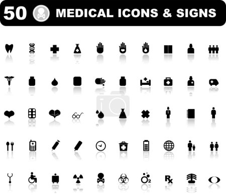 Illustration for Vector medical icon set - Royalty Free Image