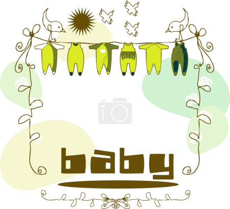 Ilustración de Bebé niño y niña ropa - Imagen libre de derechos