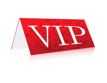 Ilustración de Vip elegante diseño de banner de vector rojo - Imagen libre de derechos