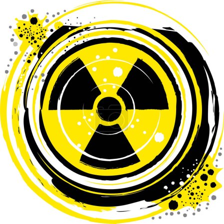 Illustration for Nuclear radiation symbol. vector illustration. - Royalty Free Image