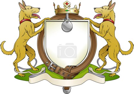 Illustration for Coat of arms of the coat of arms of the russian federation of the russian federation. vector illustration. on a white background. - Royalty Free Image