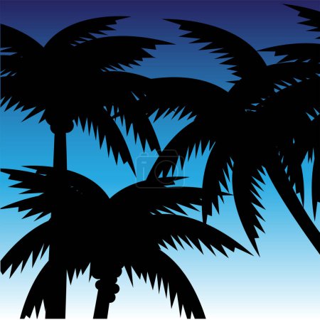 Illustration for Tropical beach background, vector - Royalty Free Image