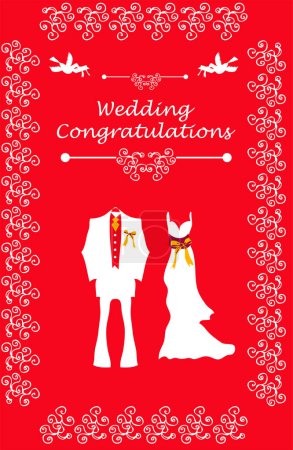 Illustration for Wedding card. vector illustration - Royalty Free Image