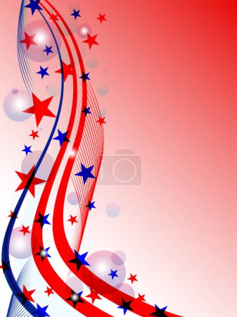 Illustration for American national flag background design - Royalty Free Image