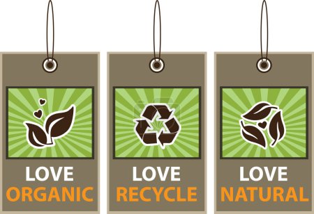 Illustration for Set with recycle labels - Royalty Free Image