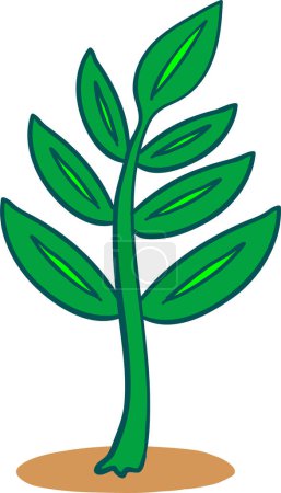 Ilustración de Planta verde sobre fondo blanco ilustración - Imagen libre de derechos