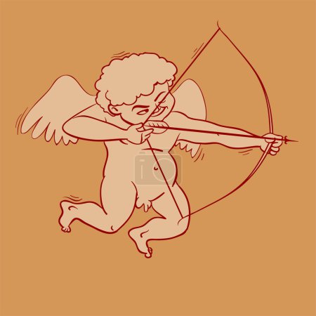 Illustration for Vector illustration of cupid - Royalty Free Image