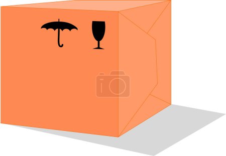 Illustration for Orange umbrella icon. isometric illustration of black umbrella vector icon for web - Royalty Free Image