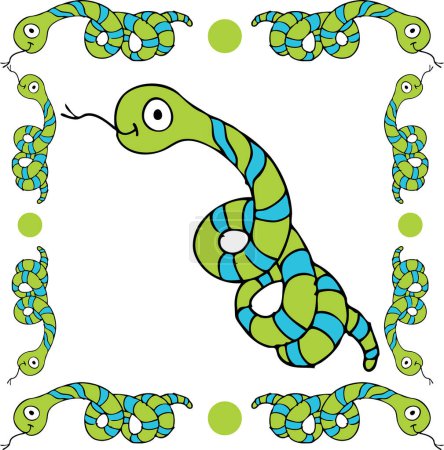 Téléchargez les illustrations : Le serpent en forme de cadre. - en licence libre de droit