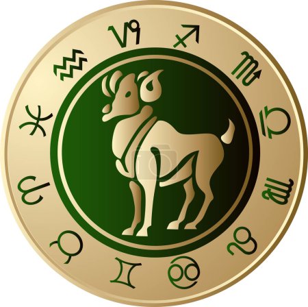 Illustration for Zodiac sign on a white background. isolated. - Royalty Free Image