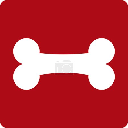 Illustration for Bone dog flat vector icon - Royalty Free Image