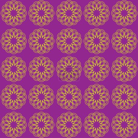 Ilustración de Patrón abstracto sin costuras con fondo floral - Imagen libre de derechos