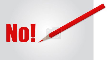 Illustration for No word written on whiteboard with red pencil - Royalty Free Image