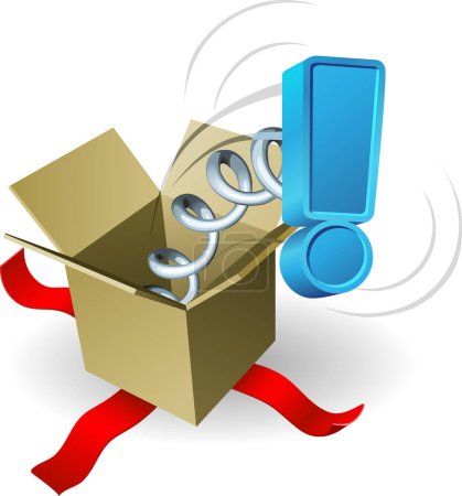 Ilustración de Ilustración vectorial de una caja de paquete de dibujos animados - Imagen libre de derechos