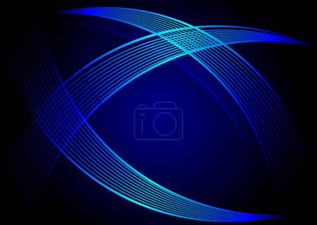 Illustration for Abstract background with neon circles - Royalty Free Image
