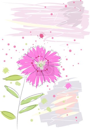 Ilustración de Flores abstractas, fondo vector floral - Imagen libre de derechos