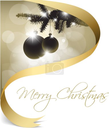 Ilustración de Fondo de Navidad, tarjeta de felicitación - Imagen libre de derechos