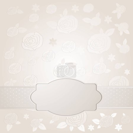 Illustration for Abstract floral background with roses, vector - Royalty Free Image
