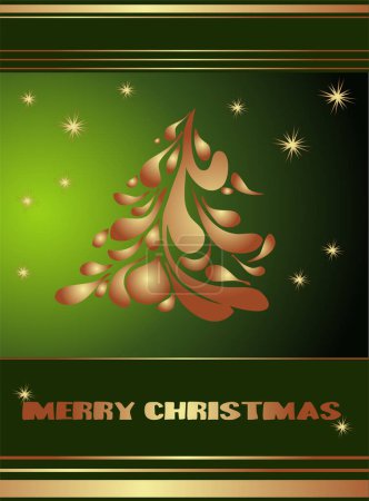 Illustration for Vector illustration of merry christmas and happy new year greeting card - Royalty Free Image