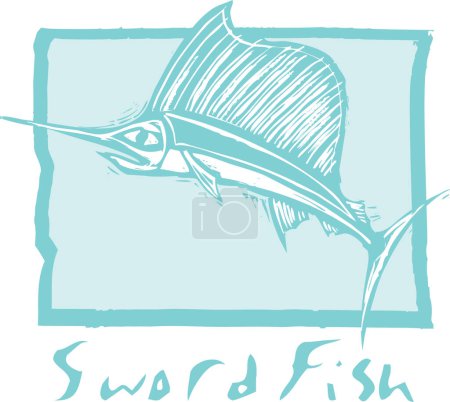 Illustration for Sketch of fish and knife - Royalty Free Image