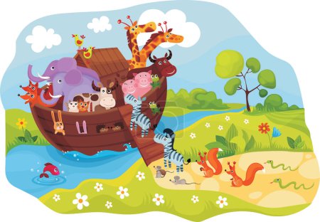 Illustration for Noah's Ark vector illustration design - Royalty Free Image