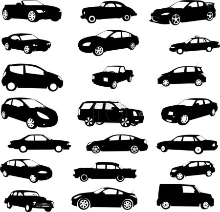 Téléchargez les illustrations : Jeu de voitures, illustration vectorielle - en licence libre de droit