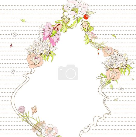 Illustration for Abstract floral background. vector illustration - Royalty Free Image