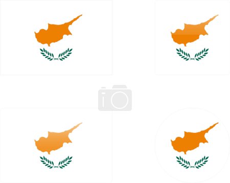 Ilustración de Conjunto de iconos de cyprus, ilustración vectorial - Imagen libre de derechos