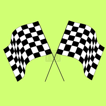 Illustration for Racing flags checkered flag background - Royalty Free Image