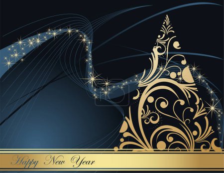Téléchargez les illustrations : Joyeux noël et heureux nouveau fond de l'année, carte de voeux - en licence libre de droit