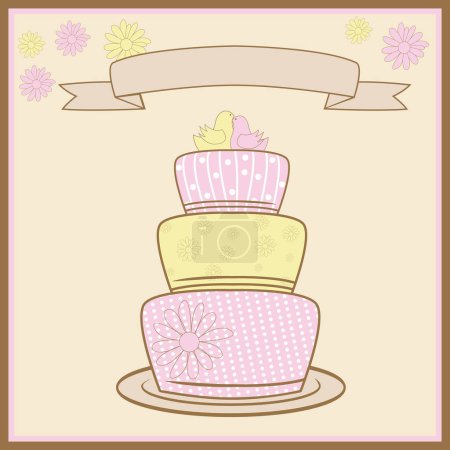 Téléchargez les illustrations : Illustration vectorielle du gâteau doux - en licence libre de droit