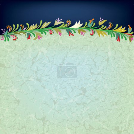 Ilustración de Ornamento floral grunge abstracto - Imagen libre de derechos