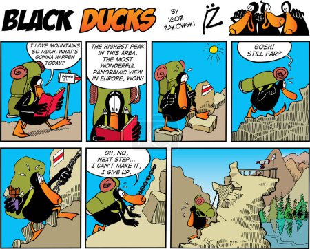 Illustration for Black Ducks Comic Story episode 70 - Royalty Free Image