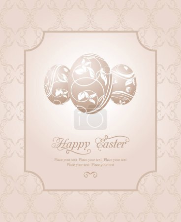Illustration for Easter card with eggs, vector illustration - Royalty Free Image