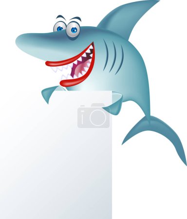 Illustration for Close up cartoon shark - Royalty Free Image