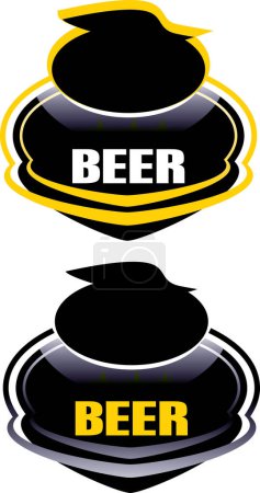 Ilustración de Cerveza logos iconos etiquetas vector ilustración - Imagen libre de derechos